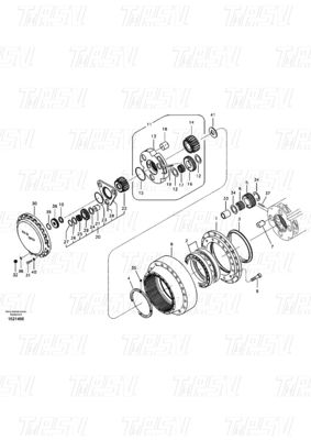 Cor preta VOE14551150 EC290B Excavador Viagem Catálogo de motor de condução com instalação de parafuso
