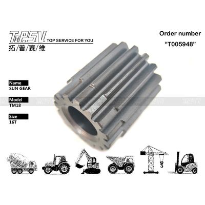 Precision Black XKAY-01766 TM18 Excavator Travel 2 Stage Sun Gear Drive para acionamento de motor hidráulico
