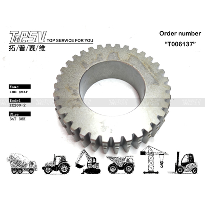 Engrenagem Solar de 2 estágios de deslocamento da escavadeira EX200-2 Fácil de instalar com óleo de engrenagem