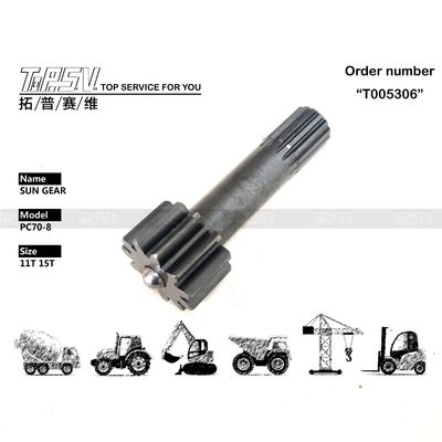 Engrenagem Solar para Escavadeira PC70-8 Redutor Planetário Preto