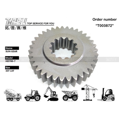 Engrenagem solar de 1 estágio do giro da escavadeira Steel HD700-7, motor hidráulico compatível com vários modelos de escavadeiras