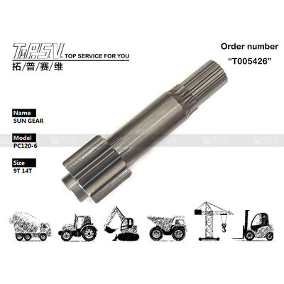 Saco de venda Cor preta PC120-6 Excavadora Viagem de 1 estágio Peças de engrenagem solar para embalagens de transporte