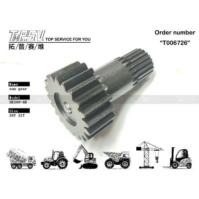 Embalagem de transporte Engrenagem solar de deslocamento SK200-6E para escavadeira para vários modelos de escavadeiras e sistema de transmissão