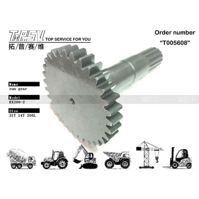 Engrenagem Solar de 1 Estágio para Deslocamento de Escavadeira EX200-2 de Alta Durabilidade na Cor Preta, de um Distribuidor Confiável