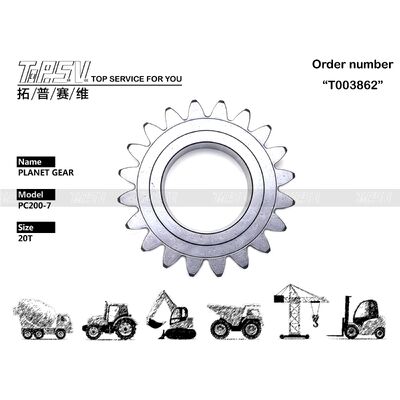 peças da engrenagem do planeta da fase do balanço 1 da máquina escavadora 22U-26-21520 PC200-7 para peças sobresselentes da máquina escavadora da movimentação do balanço