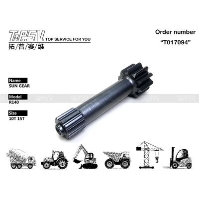 Peças da engrenagem de Sun da fase do curso 1 da máquina escavadora R140 para peças sobresselentes da máquina escavadora da movimentação do curso