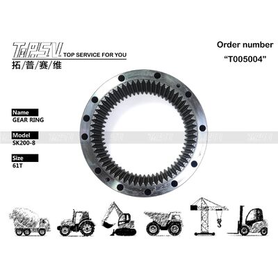 YN32W01056P1 SK200-8 Anel de engrenagem de balanço para escavadeira