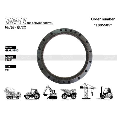 099-0206 Engrenagem de anel de balanço da escavadeira Instalação fácil para a Caterpillar E120B 93T
