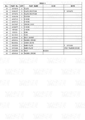 EX60-1 9069295 Catálogo de redutores de acionamento final de escavadeiras personalizáveis