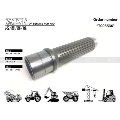 Aço robusto SK250-6 Excavadora Motor hidráulico eixo / Excavadora Óleo hidráulico LQ15V00007S042