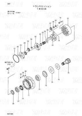 Equipamento de condução de balanço para escavadeiras
