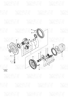 Motor giratório hidráulico com parafuso VOE14542165 EC290B Catálogo de motores giratórios de escavadeira