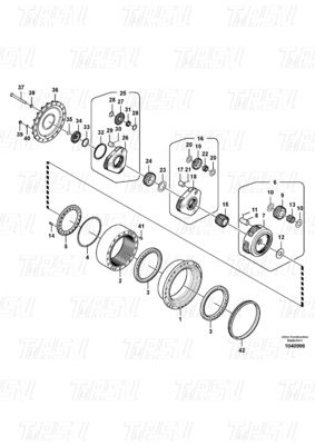 Redutor planetário de aço VOE14599921 Excavador Travel Drive Catálogo para marcas compatíveis