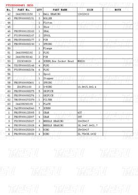 Varia em função do modelo PY53D00004F1 SK55 Excavator Travel Drive Catalog
