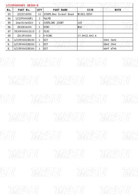 Cores pretas LC15V00026F1 SK350-8 Excavador Final Drive Catálogo de Peças para desempenho