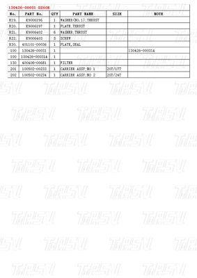130426-00031 DX60R Excavadora Swing Drive Catálogo Preto Cor de fábrica Motor de balanço hidráulico Motor de balanço