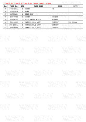 K1002518B K1002518 K1002518A 130401-00021 DX300 Catálogo de movimentação de balanço de escavadeira com várias capacidades de modelos de escavadeira