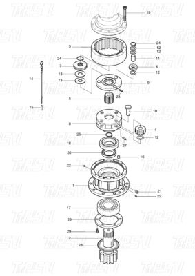 404-00062 DH150-7 Catálogo de motores para escavadeiras com acionamento giratório para várias marcas e modelos