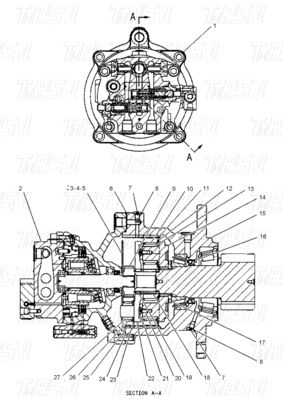 E307C Excavadora hidráulica Motor de acionamento giratório para aplicações exigentes