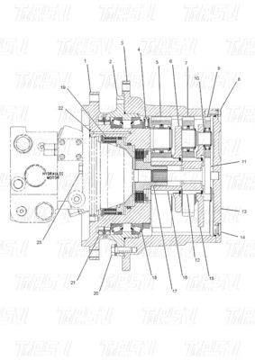 Aço pesado 162-1379 E312B Catálogo do Excavador Drive de Viagem