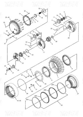 Acionamento de motor hidráulico de balanço e de viagem para escavadeiras 227-6116 E325C Catálogo de acionamento de viagem