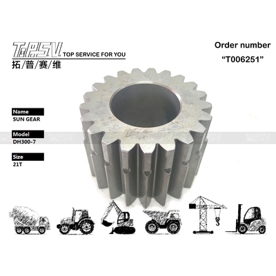 K9000794 Fácil de Instalar DH300-7  Engrenagem Solar de 3 Estágios de Deslocamento Operação Suave no Sistema de Transmissão de Escavadeira Feito de Aço