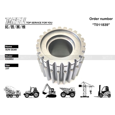367-8368 Cor Preto Engrenagem Solar de Balanço para Escavadeira E320D2, 2 Estágios, para Redutor Planetário em Oficinas de Reparo de Máquinas