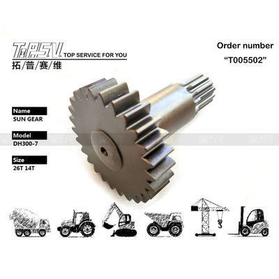 K9000802 Manutenção de óleo de engrenagem para DH300-7 Excavator Travel 1 Stage Sun Gear Depende do tamanho e vários modelos