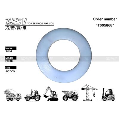 7Y-1434 E320B Excavadora Viagem 2 Etapas Carregador Parts Shim Para Swing Drive Excavadora Peças sobressalentes