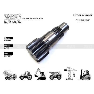 Pinhão do balanço da máquina escavadora PC20 para peças sobresselentes da máquina escavadora da movimentação do balanço