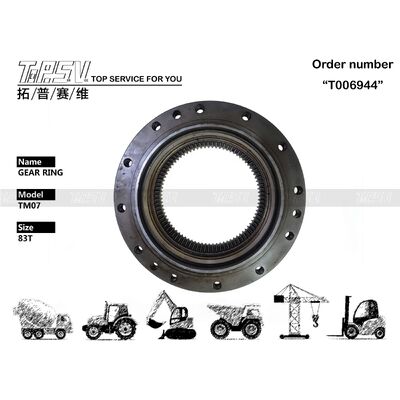 Máquina escavadora Travel Gear Ring Parts For Travel Drive Spare Parts da máquina escavadora TM07