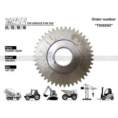 Caixa de motor de tração de escavadeira preta robusta para transmissão mais suave PC120-6 Travel Planet Gear