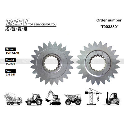VOE14547279 Engrenagem Solar de 1 Estágio para Giro de Escavadeira EC290B em Aço para Fácil Instalação no Sistema de Transmissão da Escavadeira Instalação Suave
