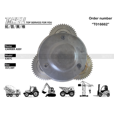 Aço pesado E307C Excavadora Viagem 1 Etapa Transportador Assy em cor preta para operações de construção pesadas