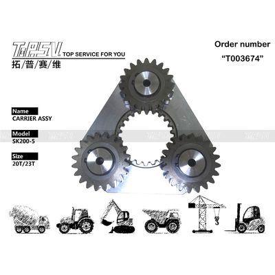 Origem SK200-5 Escavação balança 1 estágio transportador Assy para escavadoras