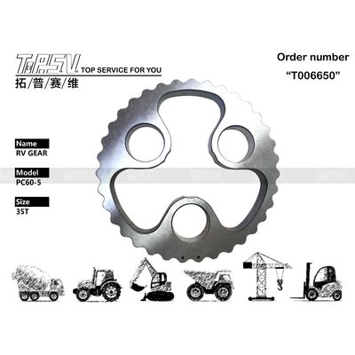 Peças de reposição de engrenagem RV de deslocamento de escavadeira PC60-5 Peças eletrônicas Feitas de aço e tratamento térmico para desempenho durável