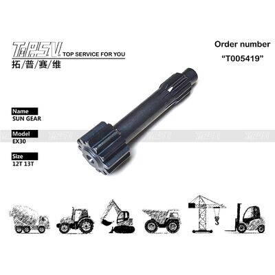 Peças da engrenagem de Sun da fase do curso 1 da máquina escavadora EX30 para peças sobresselentes da máquina escavadora da movimentação do curso