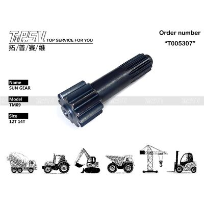 Good price Redução planetária Tipo TM09 Excavadora Viagem de 1 estágio Solar Gear Partes do motor com alta precisão confiabilidade on-line