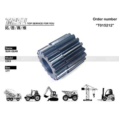 Peças da engrenagem de Sun da fase do curso 2 da máquina escavadora E303 para peças sobresselentes da máquina escavadora da movimentação do curso