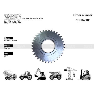 Good price Cor da Escavadeira JCM913 Preto Engrenagem Planetária de 1 Estágio Com Tratamento Térmico e Técnica de Forjamento on-line