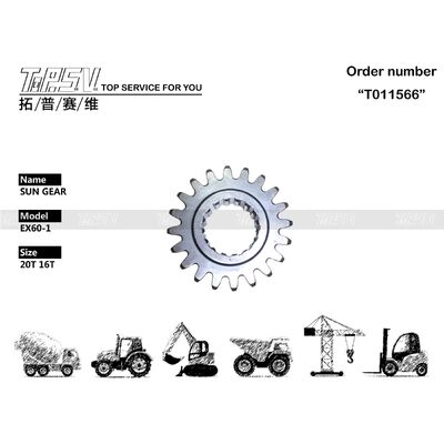 3039392 peças da engrenagem de Sun da fase do balanço 1 da máquina escavadora EX60-1 para peças sobresselentes da máquina escavadora da movimentação do balanço