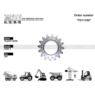 3036285 Compatibilidade universal EX60-1 Escavação balançando 1 estágio engrenagem planetária com engrenagem rotativa reduzida